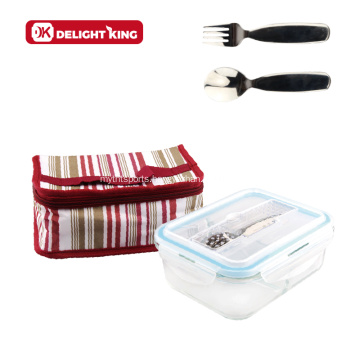 Glass Container Lunch Box with Insulated Lunch Bag